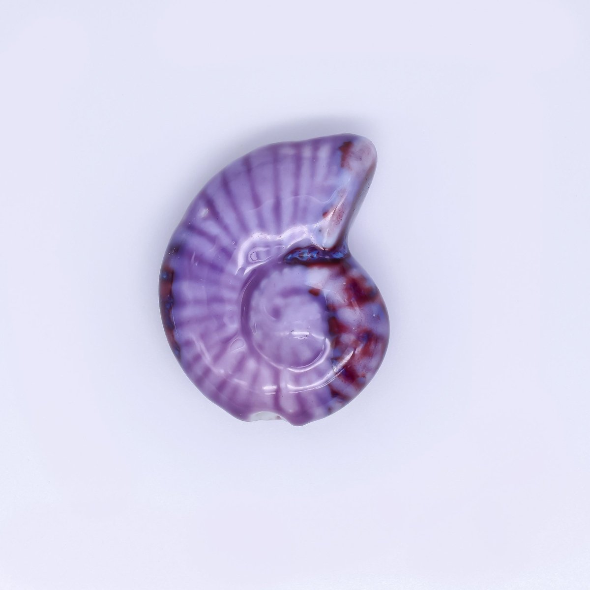 Ceramic Art Colorful Spiral Snail Shell Bead Spacer | B - 850 - B - 854 - DLUXCA