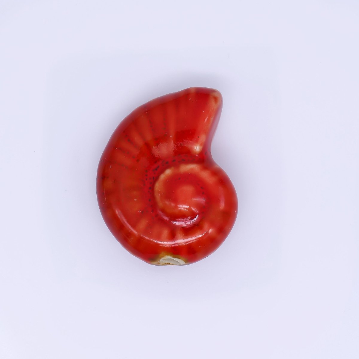 Ceramic Art Colorful Spiral Snail Shell Bead Spacer | B - 850 - B - 854 - DLUXCA