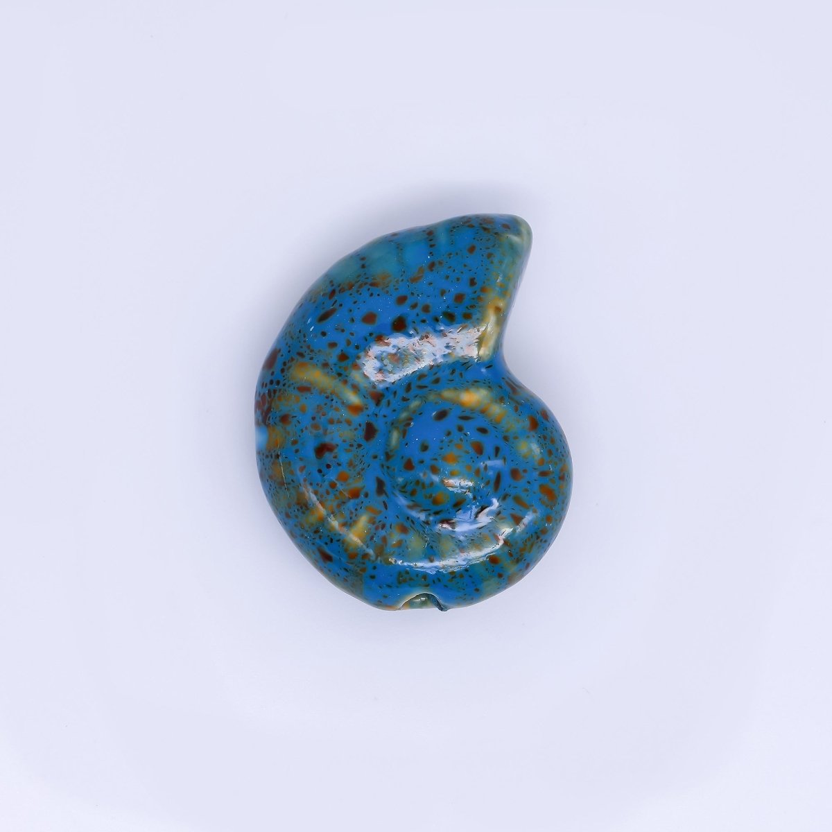 Ceramic Art Colorful Spiral Snail Shell Bead Spacer | B - 850 - B - 854 - DLUXCA
