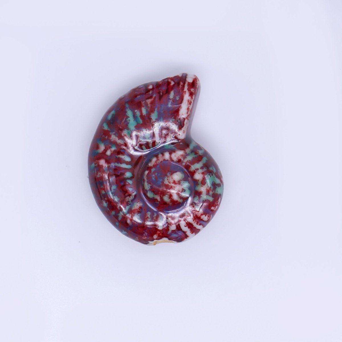 Ceramic Art Colorful Spiral Snail Shell Bead Spacer | B - 850 - B - 854 - DLUXCA