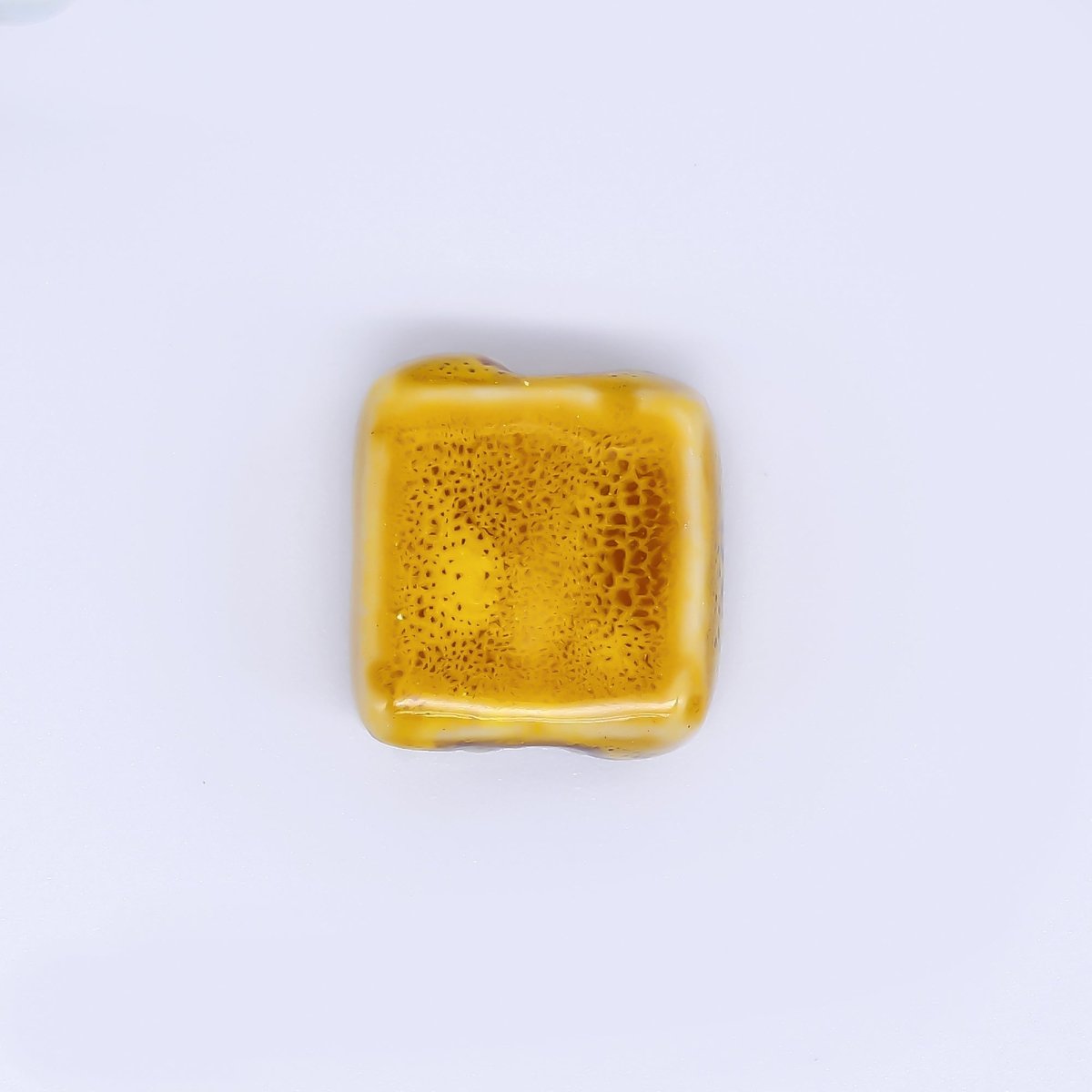 Ceramic Art Colorful Square Block Shaped Bead Spacer | B - 654 - B - 657, B - 663 - DLUXCA