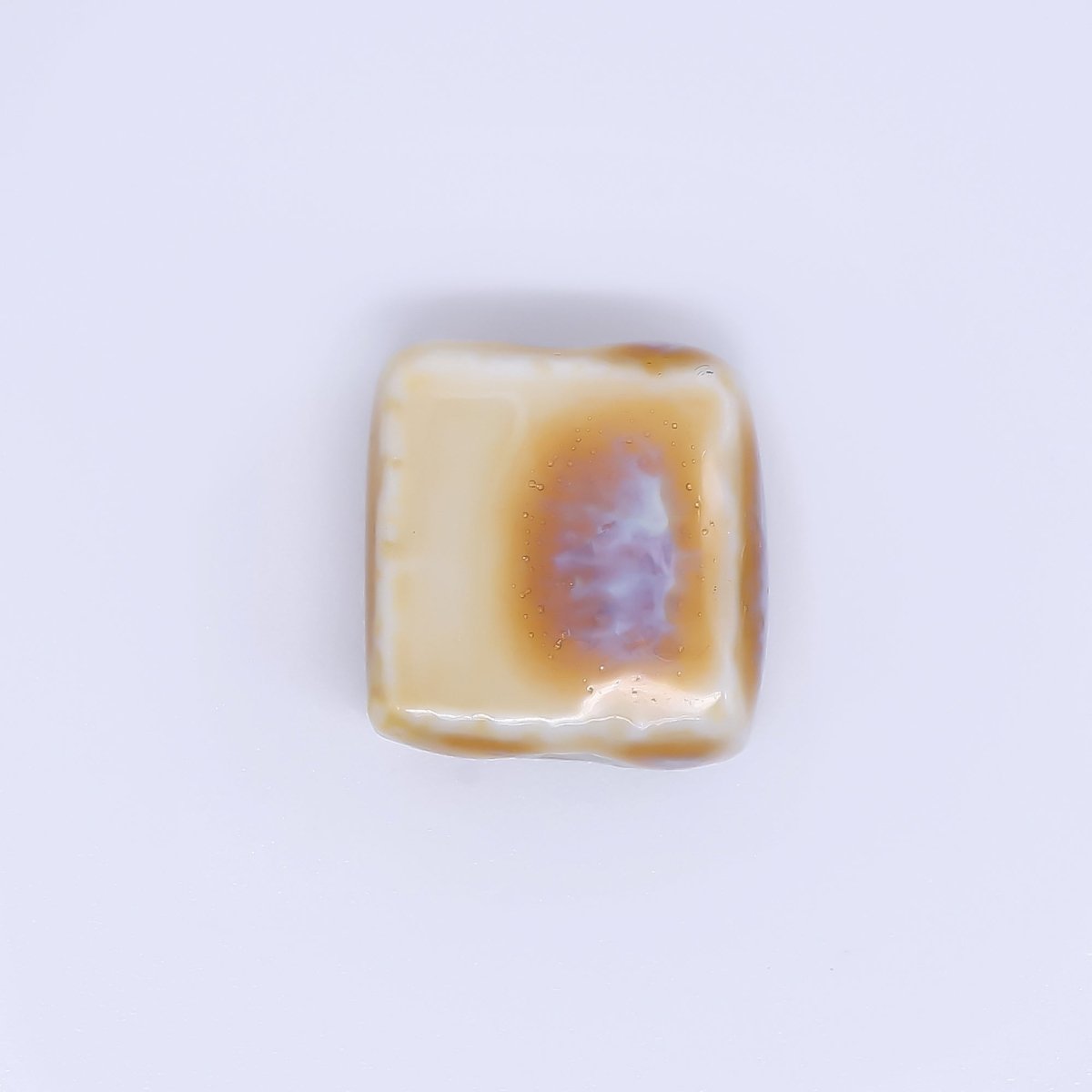Ceramic Art Colorful Square Block Shaped Bead Spacer | B - 654 - B - 657, B - 663 - DLUXCA