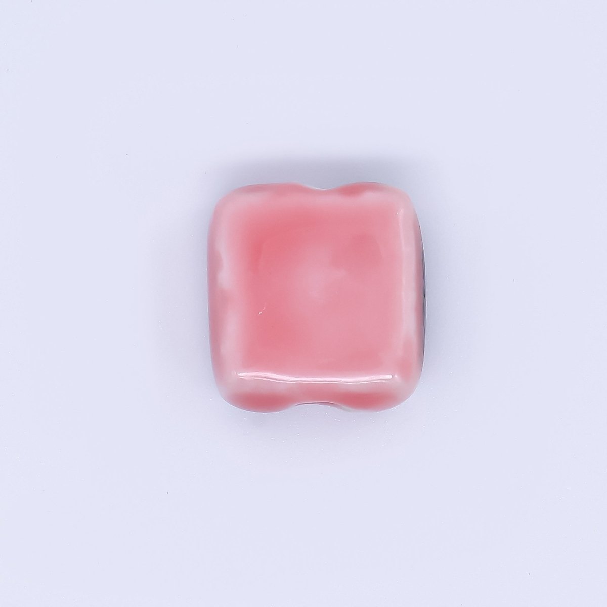 Ceramic Art Colorful Square Block Shaped Bead Spacer | B - 654 - B - 657, B - 663 - DLUXCA