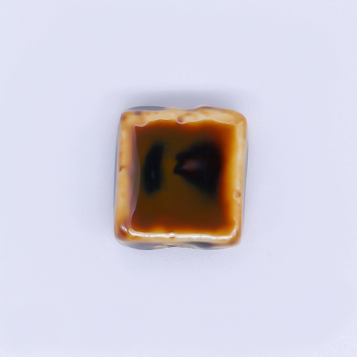 Ceramic Art Colorful Square Block Shaped Bead Spacer | B - 654 - B - 657, B - 663 - DLUXCA