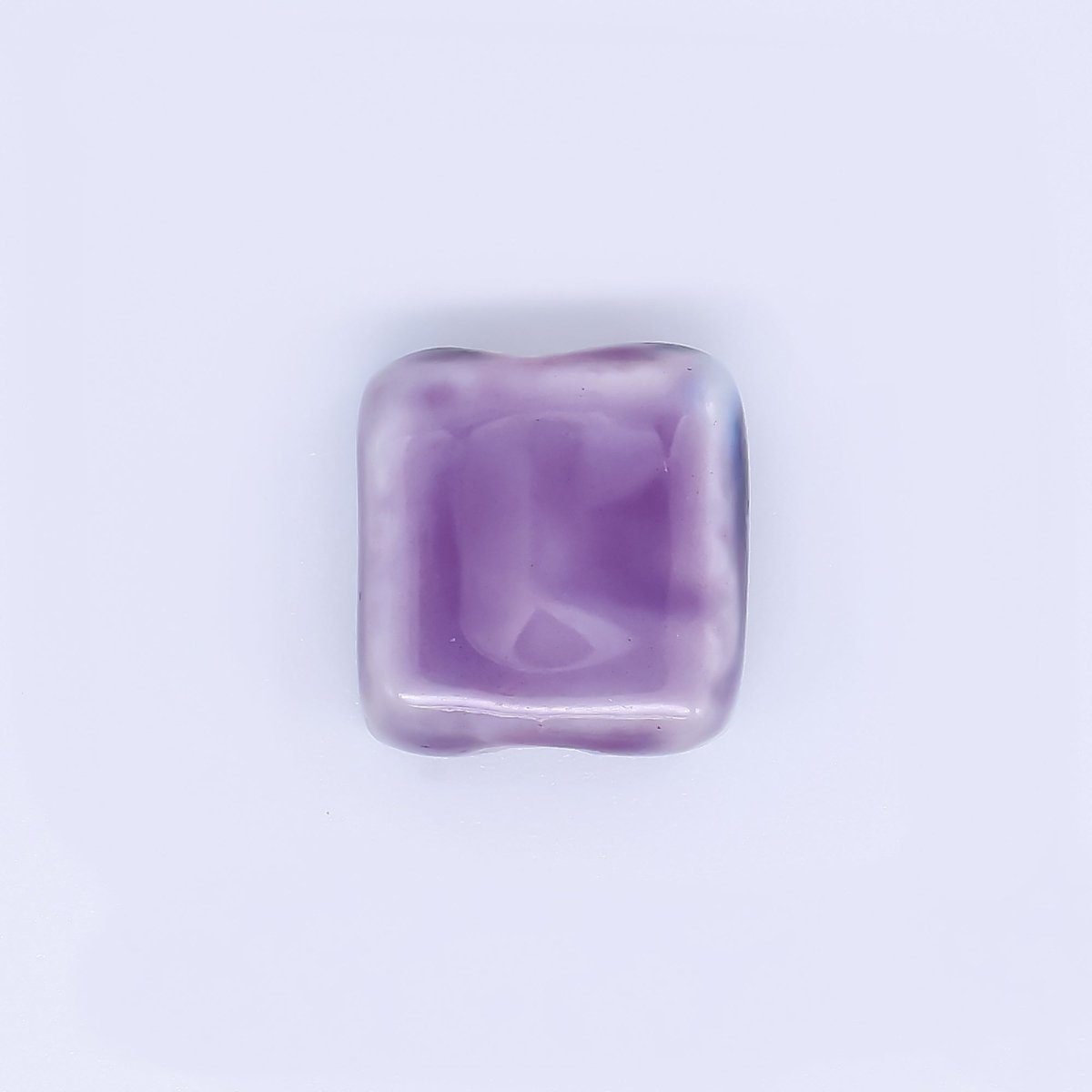 Ceramic Art Colorful Square Block Shaped Bead Spacer | B - 654 - B - 657, B - 663 - DLUXCA