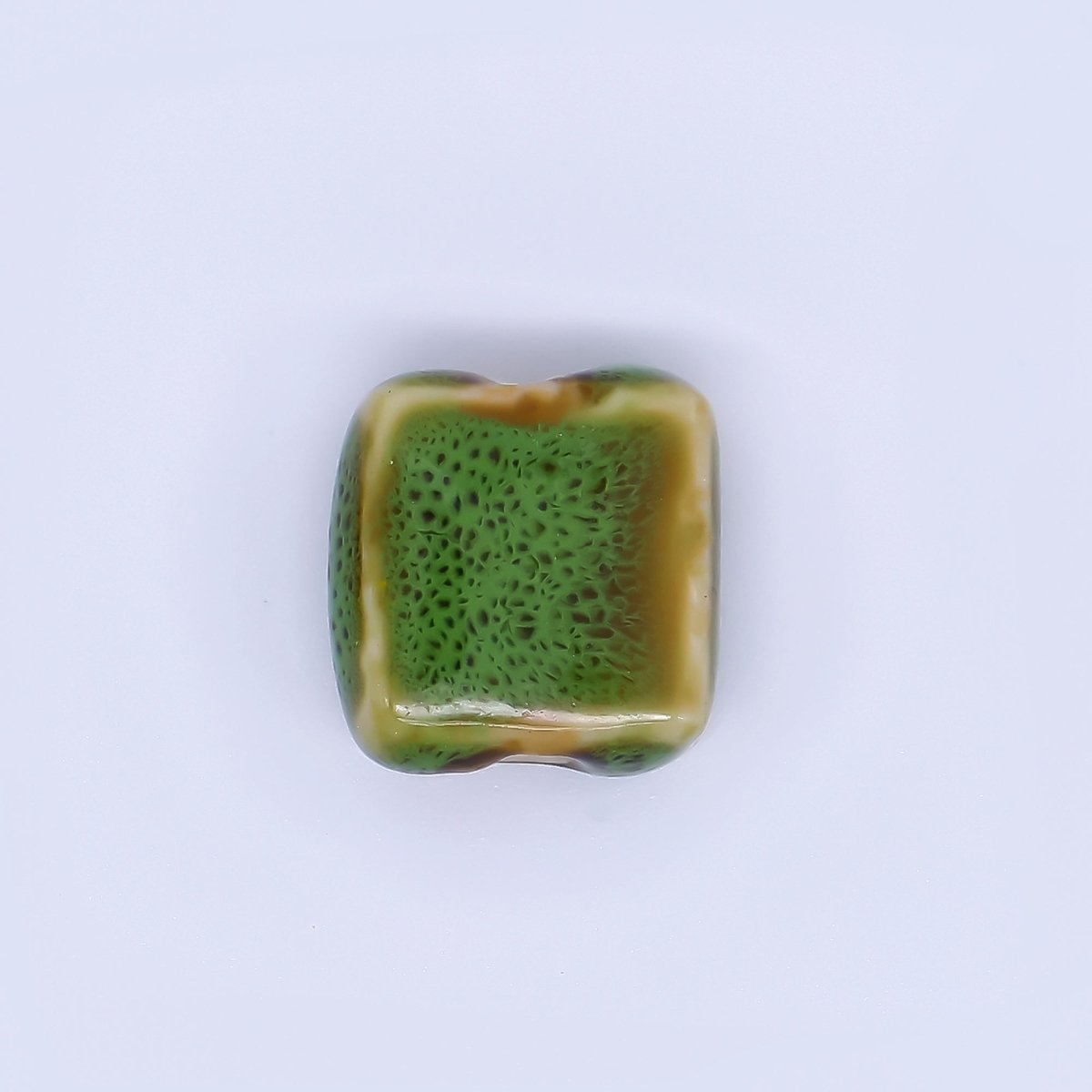 Ceramic Art Colorful Square Block Shaped Bead Spacer | B - 654 - B - 657, B - 663 - DLUXCA