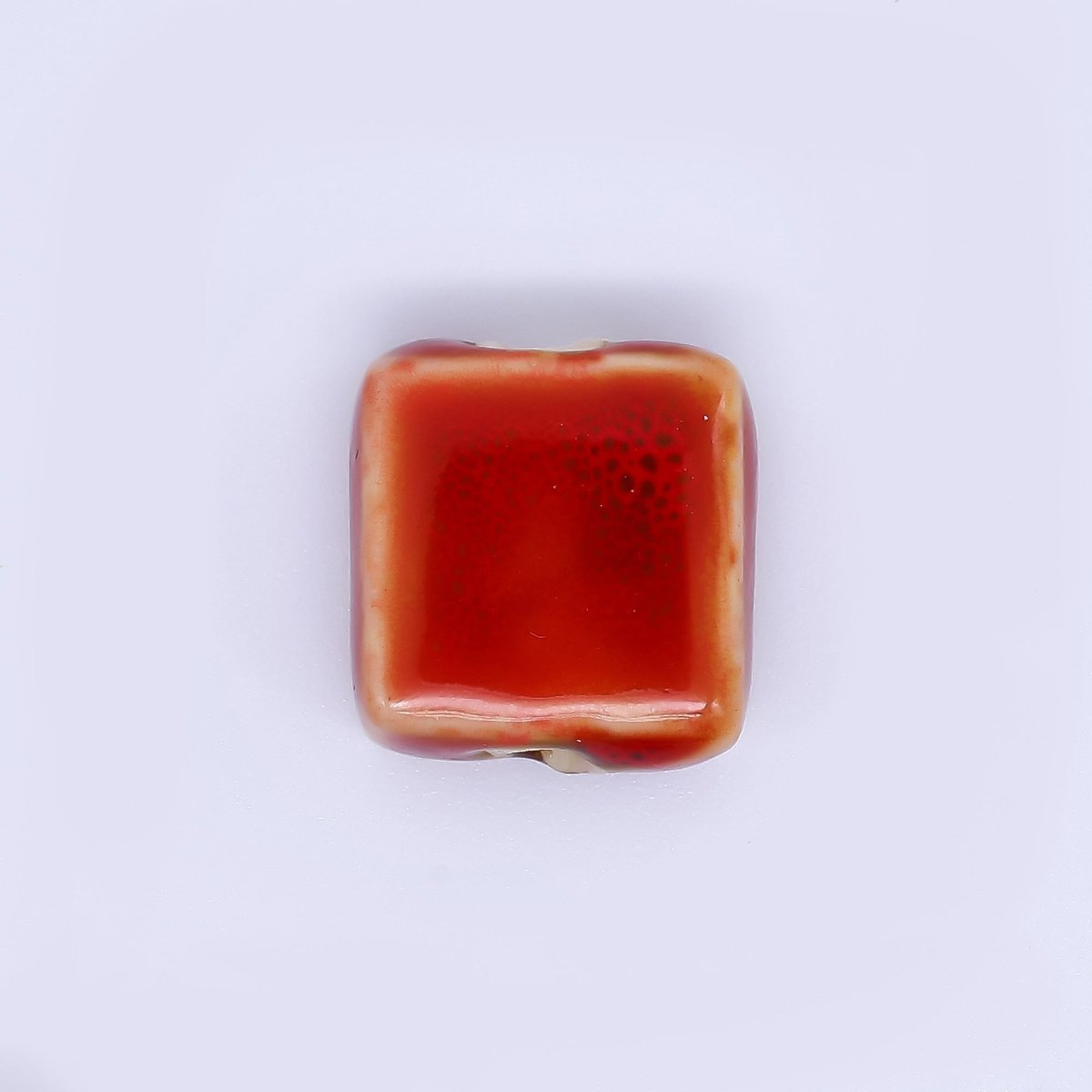 Ceramic Art Colorful Square Block Shaped Bead Spacer | B - 654 - B - 657, B - 663 - DLUXCA