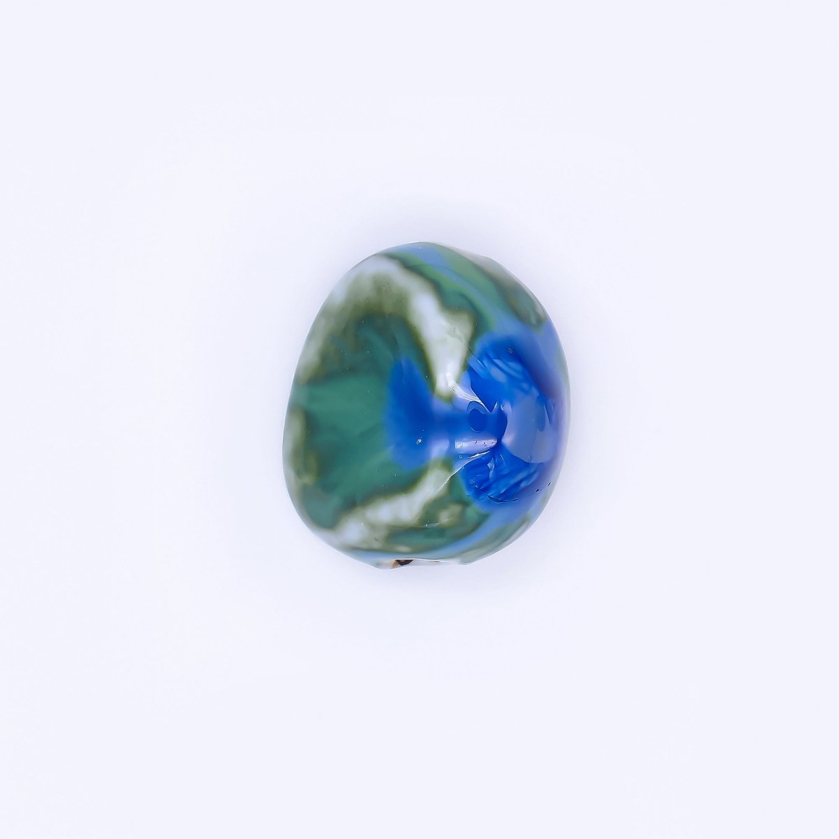 Ceramic Art Colorful Stone - Like Round Bead Spacer | B - 860 - B - 866 - DLUXCA