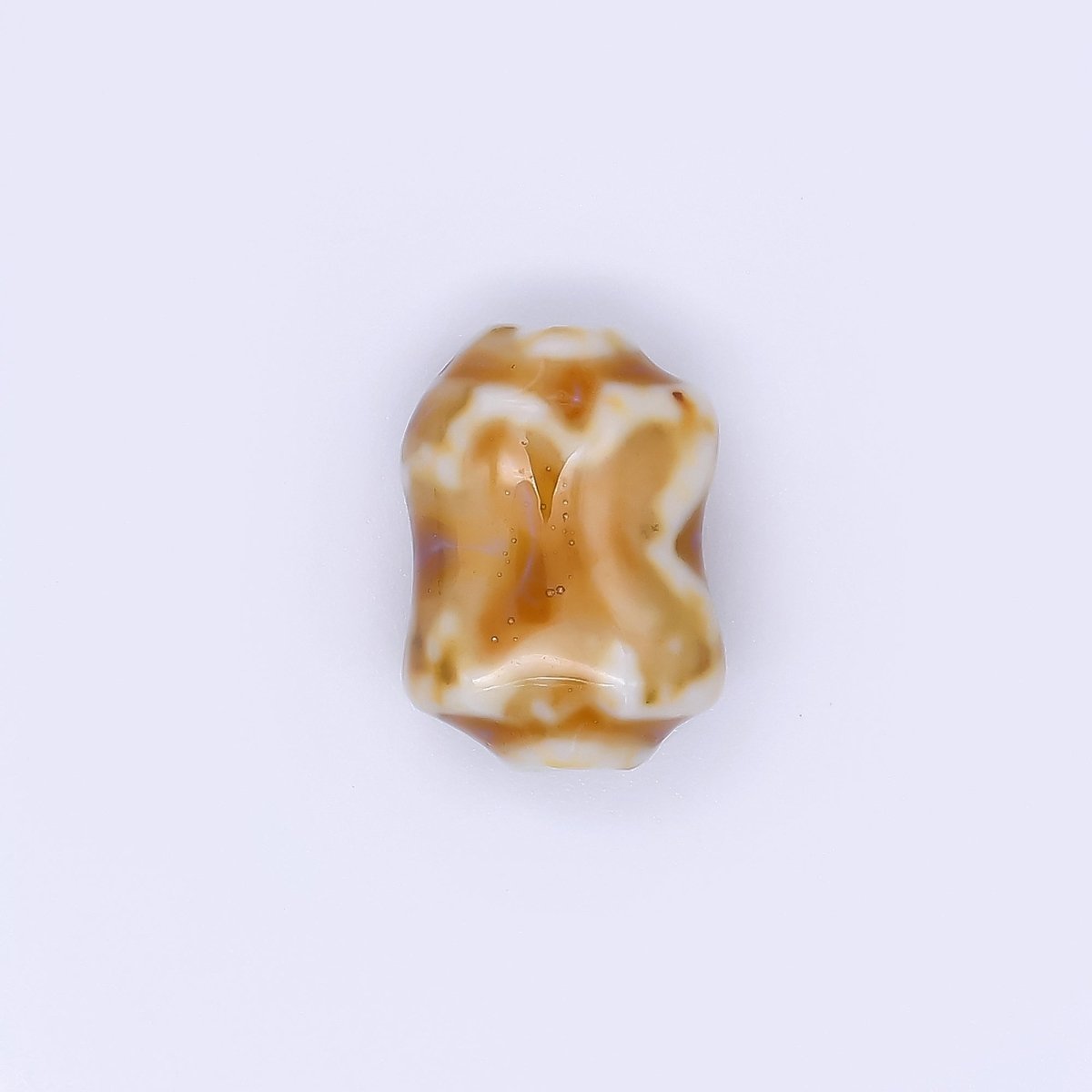 Ceramic Art Colorful Wavy Rectangular X - Cross Bead Spacer | B - 601 B - 602 B - 604 B - 606 B - 607 B - 614 B - 617 B - 618 - DLUXCA
