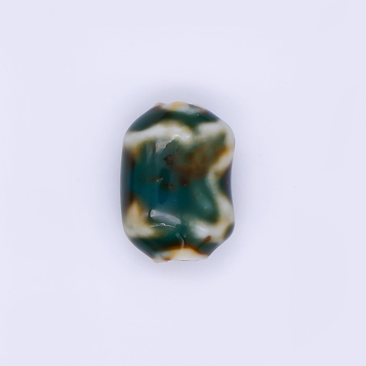 Ceramic Art Colorful Wavy Rectangular X - Cross Bead Spacer | B - 601 B - 602 B - 604 B - 606 B - 607 B - 614 B - 617 B - 618 - DLUXCA