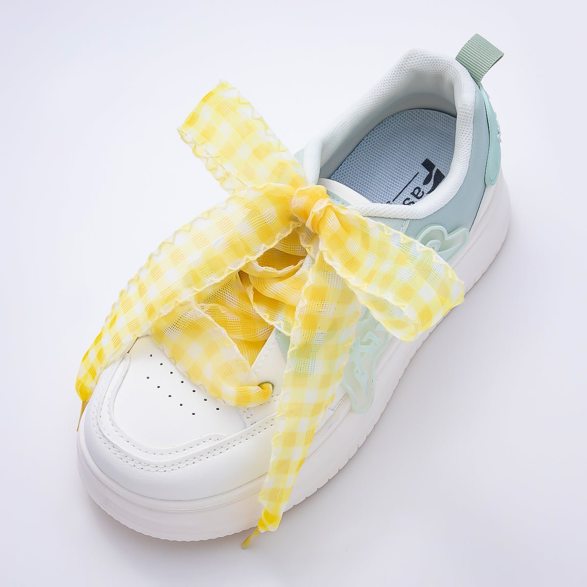 Colorful Outline Checkered Gingham Ribbon Shoelace Accessories | WB-00015 - WB-00019 - DLUXCA