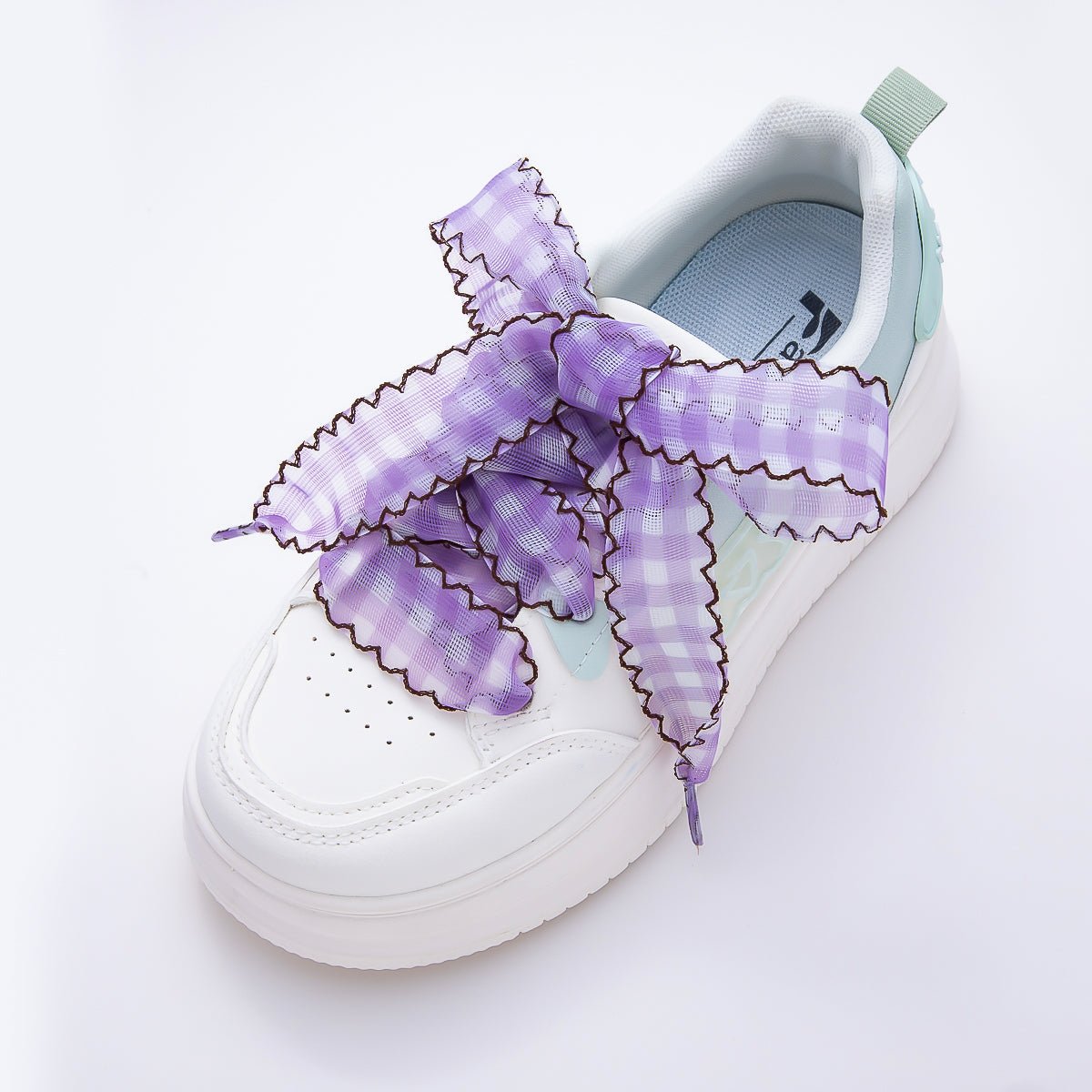 Colorful Outline Checkered Gingham Ribbon Shoelace Accessories | WB-00015 - WB-00019 - DLUXCA