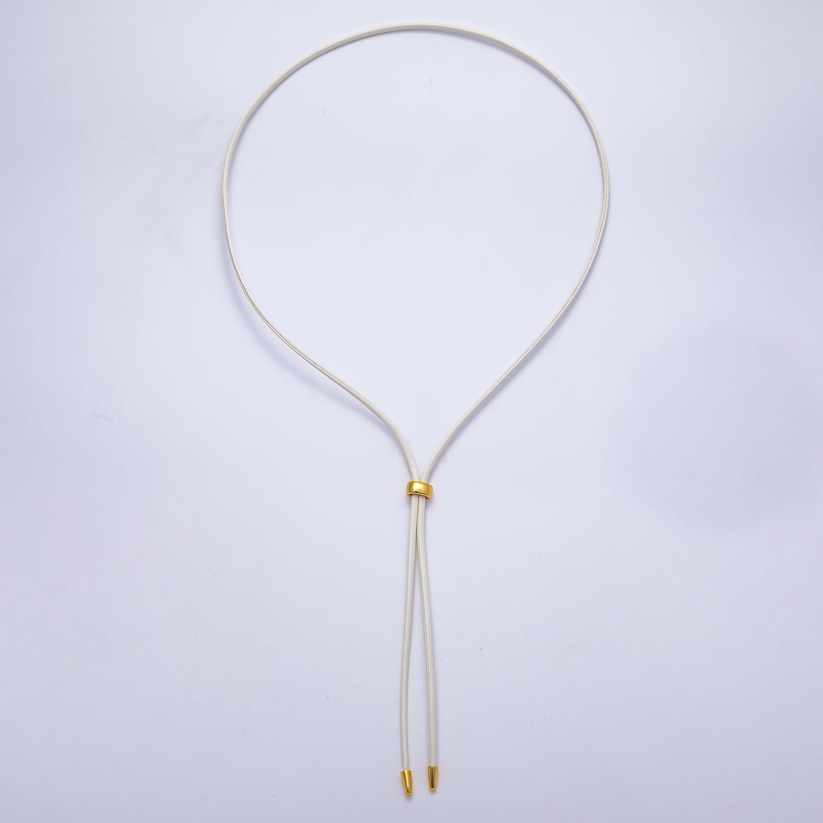 Dainty 2.5mm Leather Bolo Slide Adjustable 26 Inch Lariat Necklace | WA - 04338 ~ WA - 04343 - DLUXCA