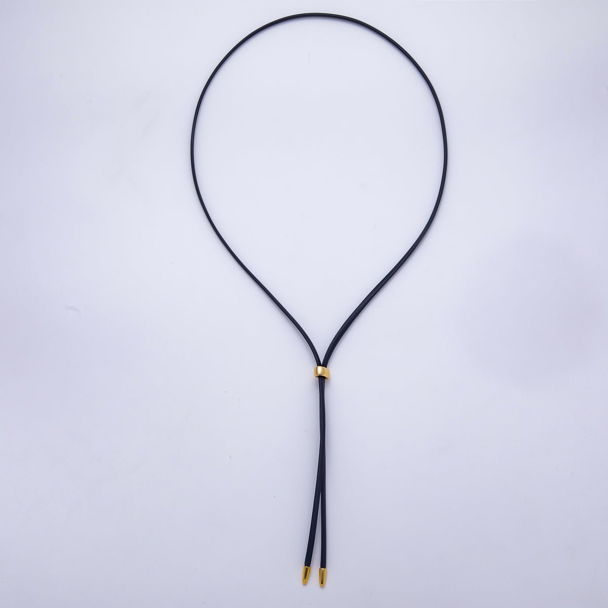Dainty 2.5mm Leather Bolo Slide Adjustable 26 Inch Lariat Necklace | WA - 04338 ~ WA - 04343 - DLUXCA