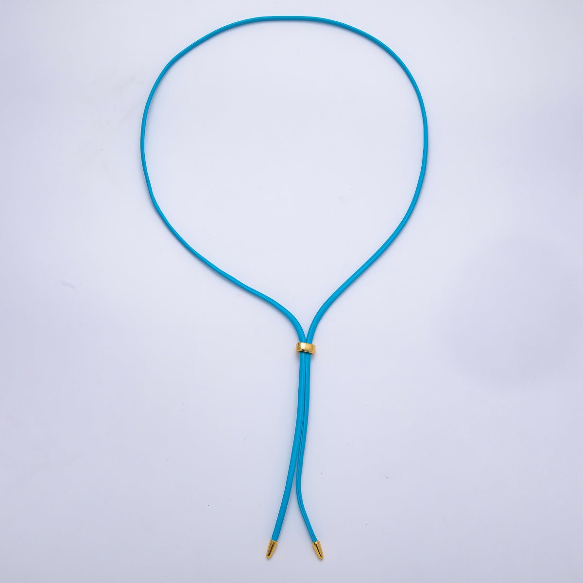 Dainty 2.5mm Leather Bolo Slide Adjustable 26 Inch Lariat Necklace | WA - 04338 ~ WA - 04343 - DLUXCA