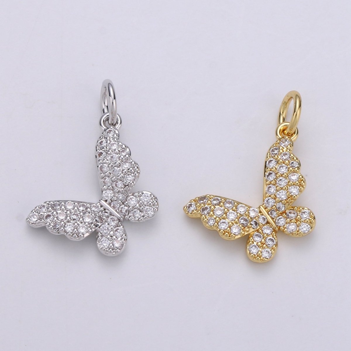 Dainty Butterfly Gold Filled Charm - D - 687 - D - 688 - DLUXCA