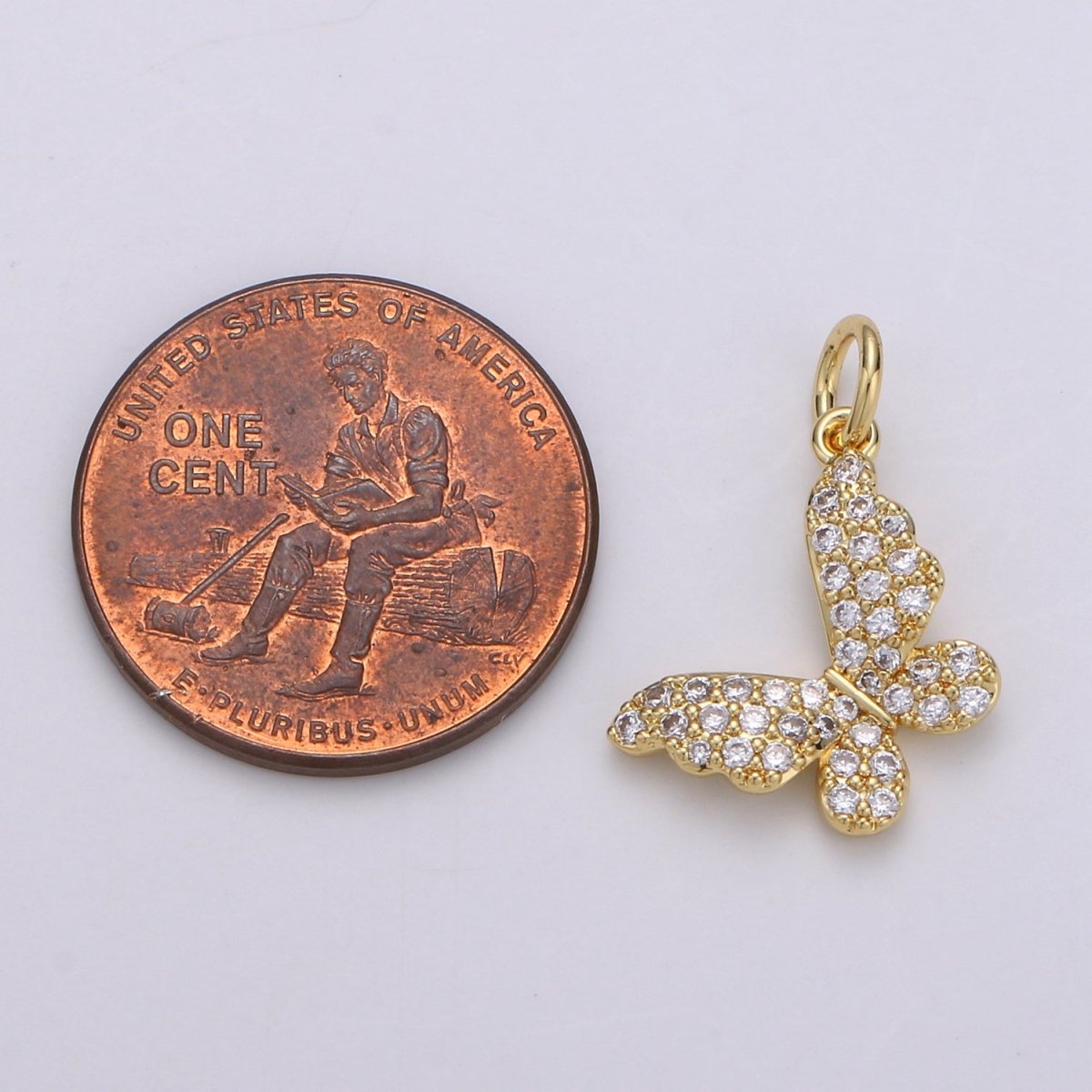 Dainty Butterfly Gold Filled Charm - D - 687 - D - 688 - DLUXCA