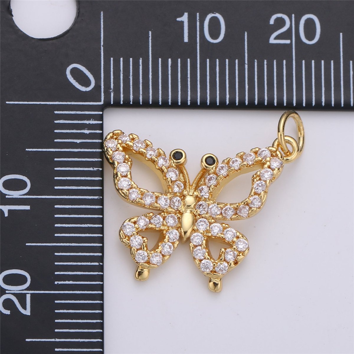 Dainty Gold Filled Butterfly Charm D - 777 - DLUXCA