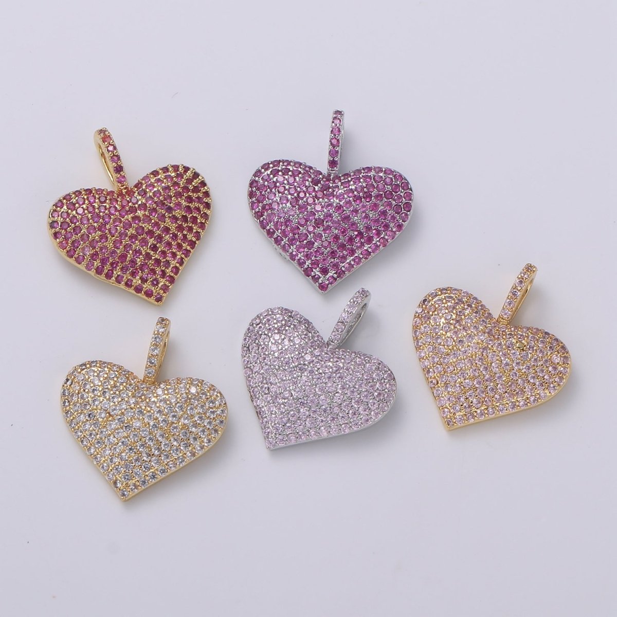 Dainty Gold Filled Heart Charms H - 438 H - 462 H - 467 H - 486 H - 488 - DLUXCA