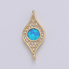 Dainty Opal Bracelet Connector Gold Evil Eye Charm 14k Gold Fill Peacock Feather Charm Connector for Bracelet Necklace Charm Component F-491 F-492 F-493 - DLUXCA