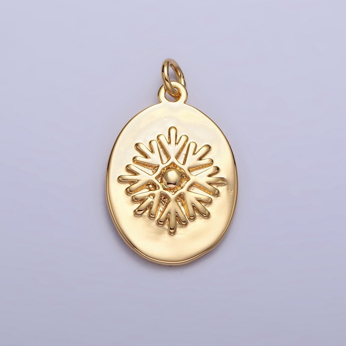 Double Sided Portrait of Victorian Lady Flower Pearl Cameo Oval Charm in Gold & Silver | AC299 AC300 - DLUXCA