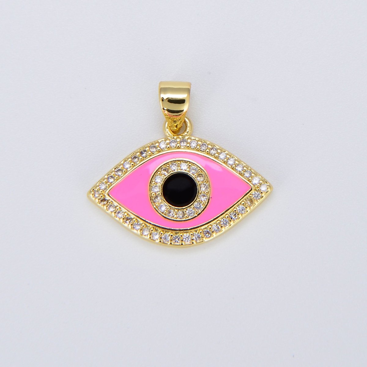 Enamel Evil Eye Charm Dainty Eye Pendant for Necklace Bracelet Earring Supply Component I - 163 I - 164 I - 172 I - 186 I - 189 I - 201 I - 204 - DLUXCA