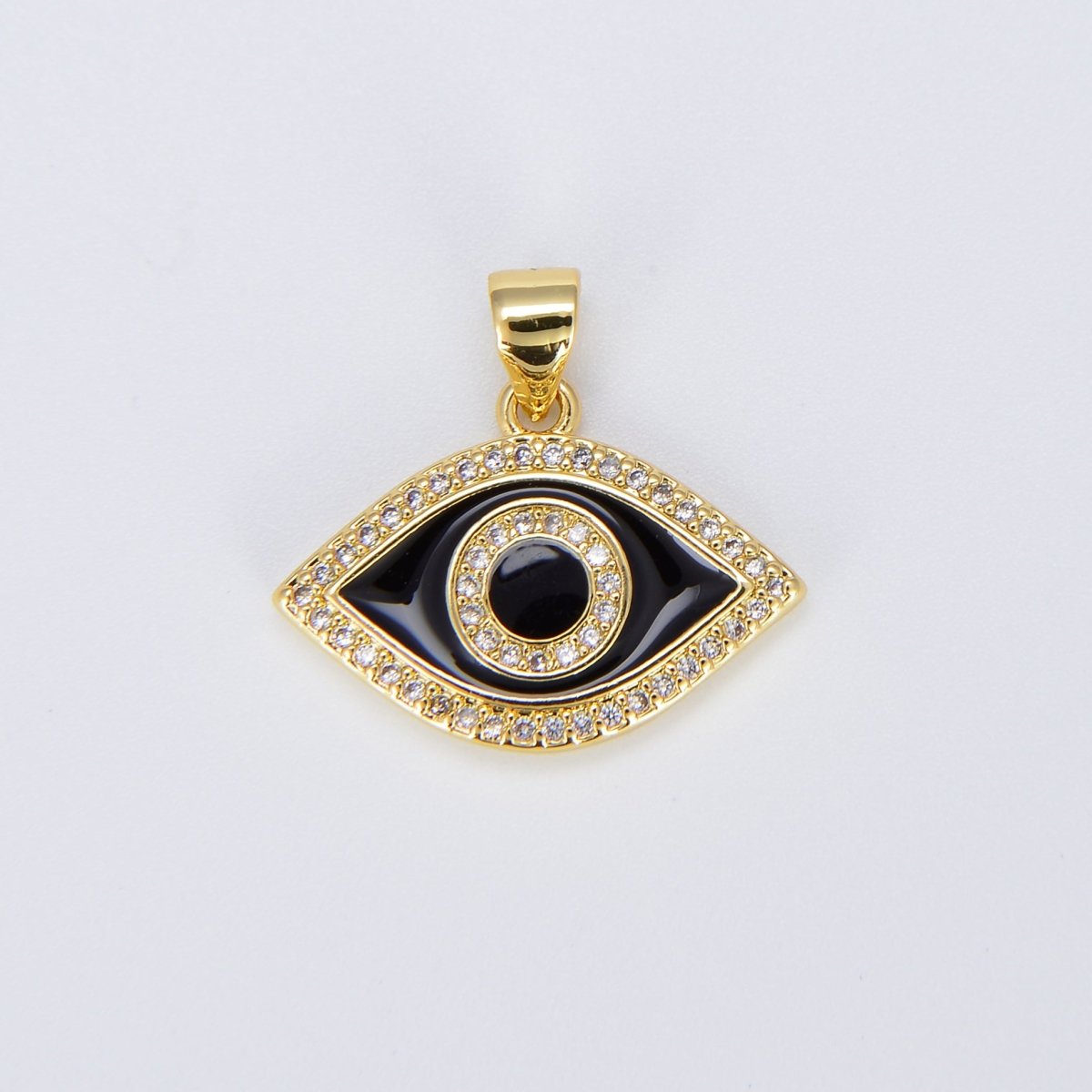 Enamel Evil Eye Charm Dainty Eye Pendant for Necklace Bracelet Earring Supply Component I - 163 I - 164 I - 172 I - 186 I - 189 I - 201 I - 204 - DLUXCA