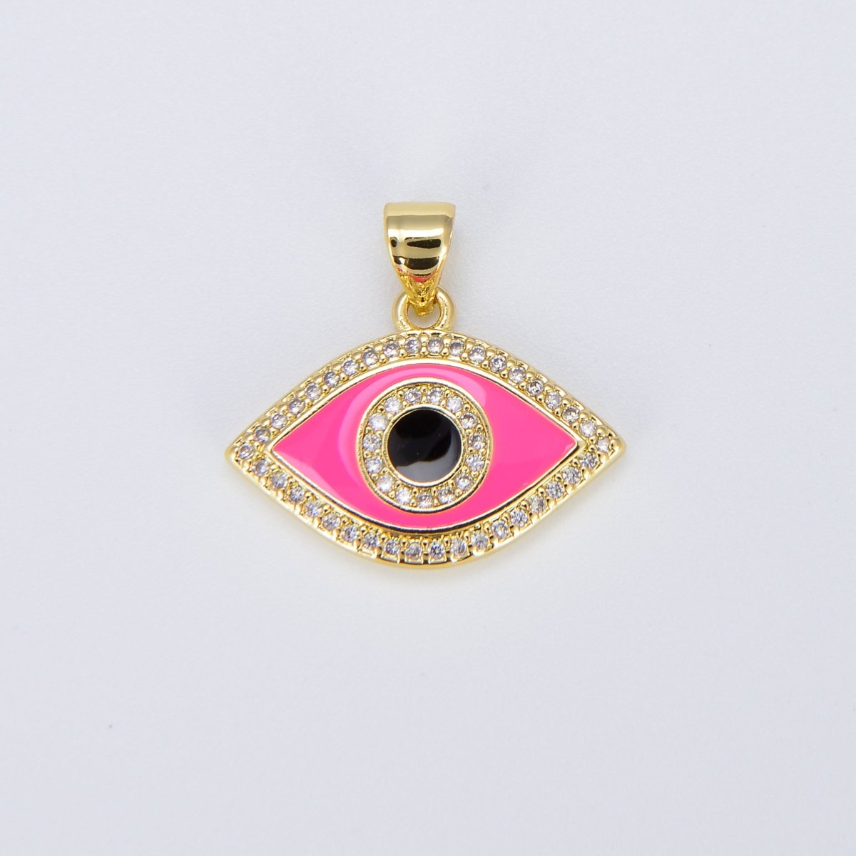 Enamel Evil Eye Charm Dainty Eye Pendant for Necklace Bracelet Earring Supply Component I - 163 I - 164 I - 172 I - 186 I - 189 I - 201 I - 204 - DLUXCA