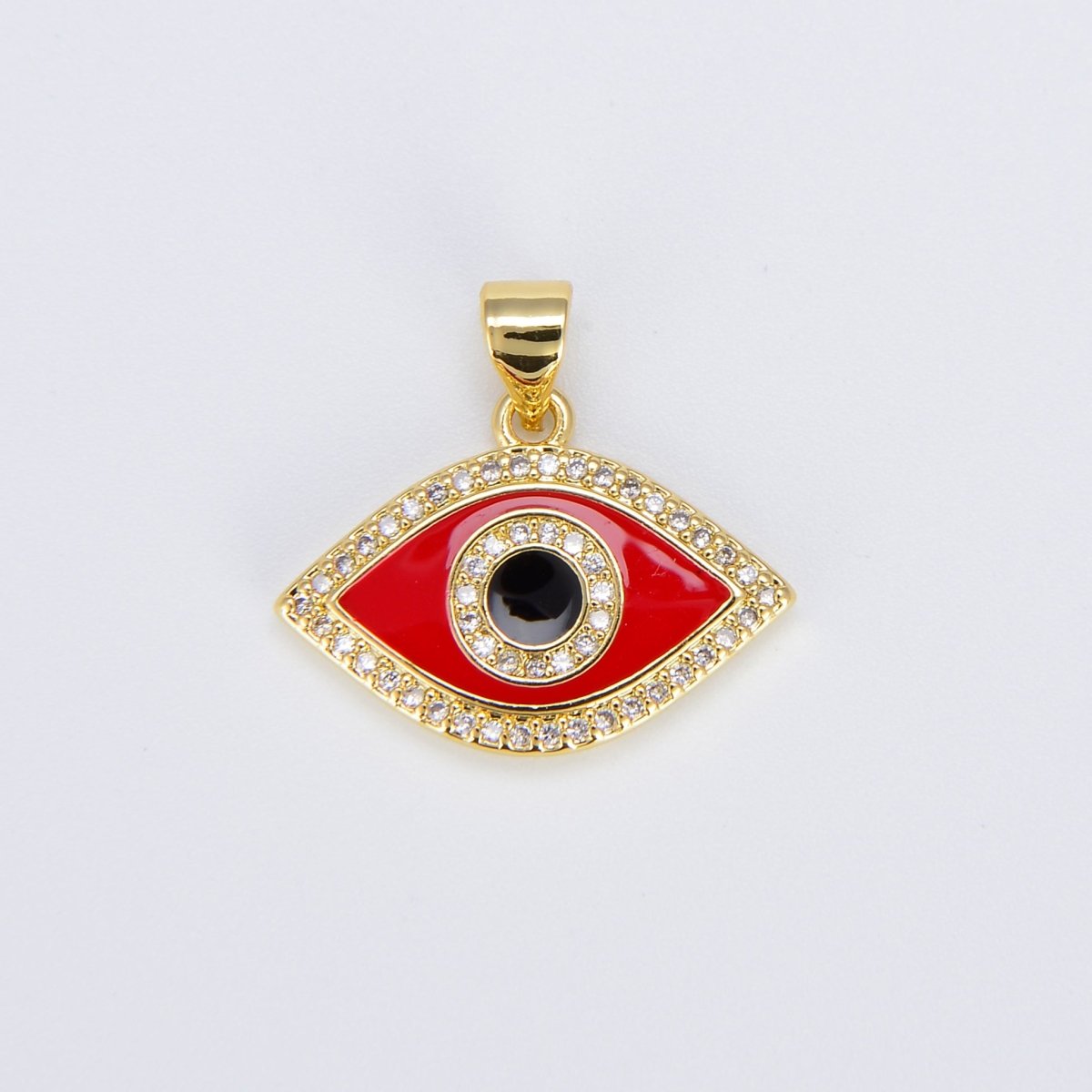 Enamel Evil Eye Charm Dainty Eye Pendant for Necklace Bracelet Earring Supply Component I - 163 I - 164 I - 172 I - 186 I - 189 I - 201 I - 204 - DLUXCA