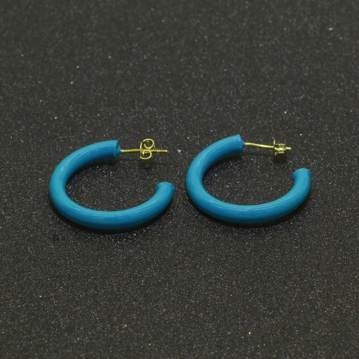 Enamel Hoop Earrings For Women | 30mm Infinity Gold Hoops Women Earrings | Big Loop Earrings For Women | Lightweight Hoop Earrings Set For Girls T-092 ~ T-101 - DLUXCA
