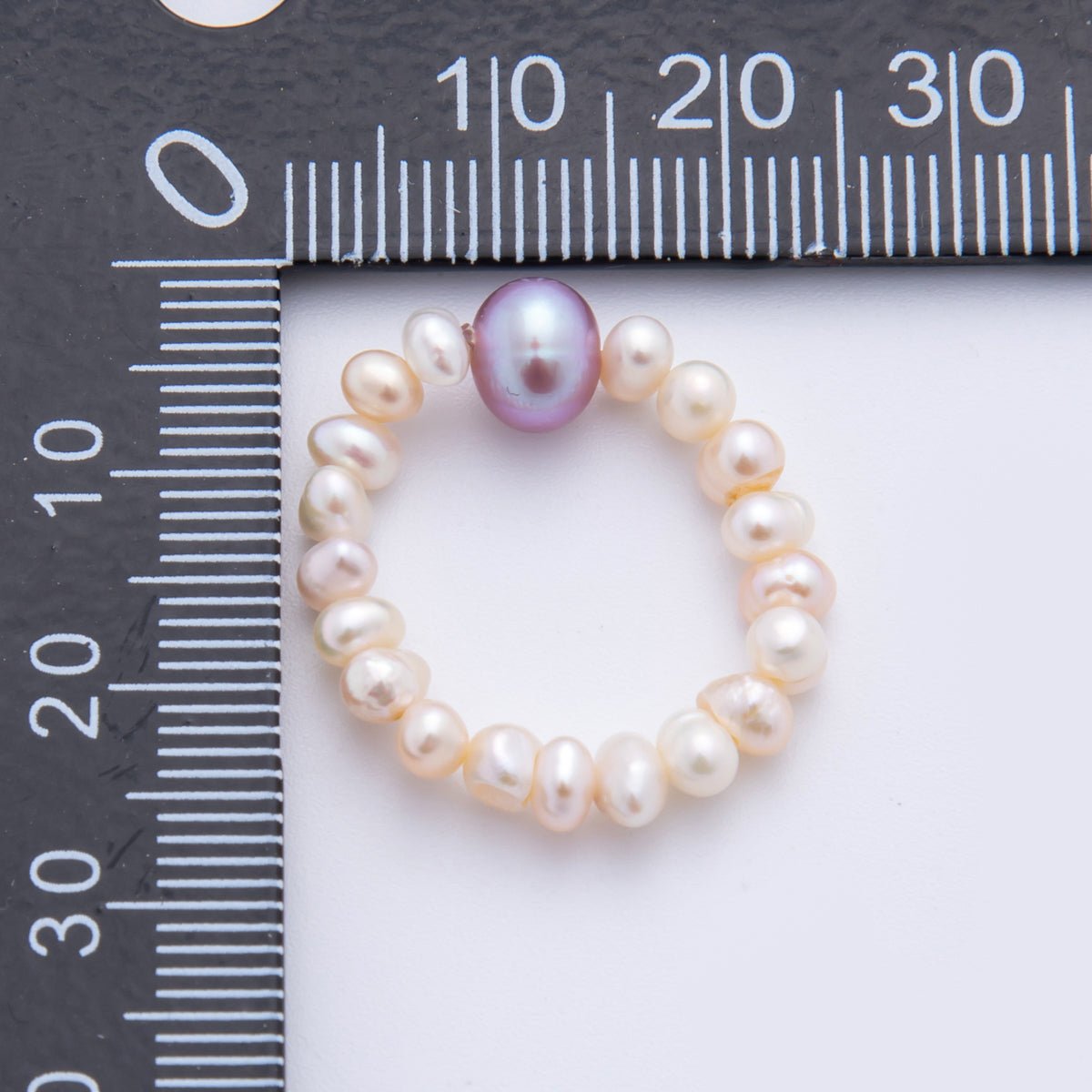 Freshwater Pearl Handmade Rice - Shaped Stretch Adjustable Ring | O - 2069 O - 2072 O - 2110 - DLUXCA