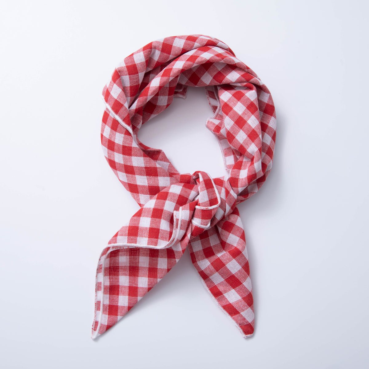Gingham Cotton Bandana Scarf – 55x55cm for Summer Scarf Necklace Making, Hair, Bag Accessories WA3252 - DLUXCA