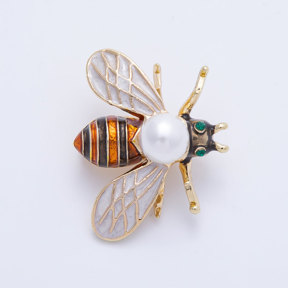 Gold 34mm x 27.3mm Bumble Bee Insect Pin Brooch | BH - 018 - DLUXCA