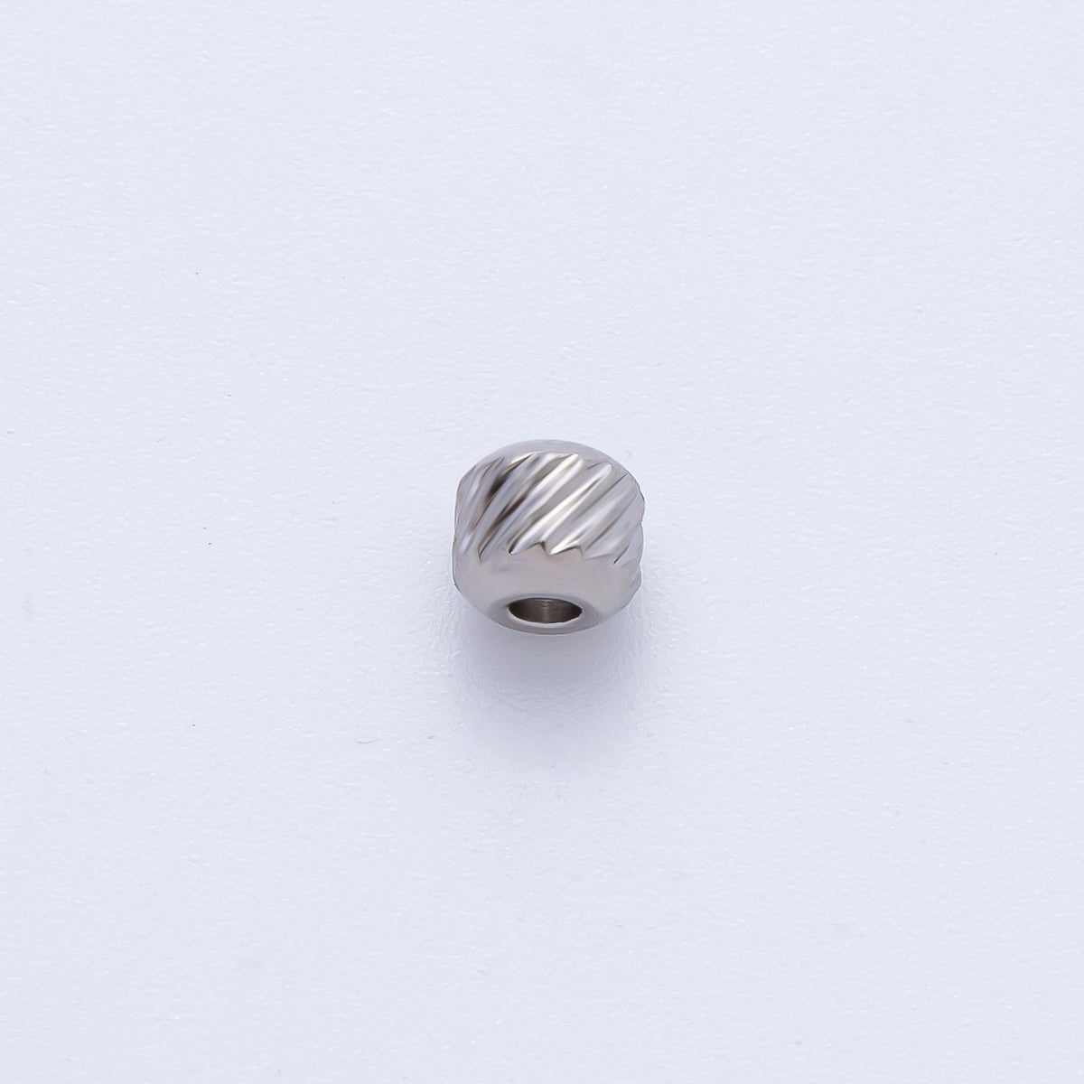 Gold 4.5mm Revolving Pattern Tiny Rondelle Minimalist Spacer Bead in Gold & Silver 10pcs | B066 - DLUXCA