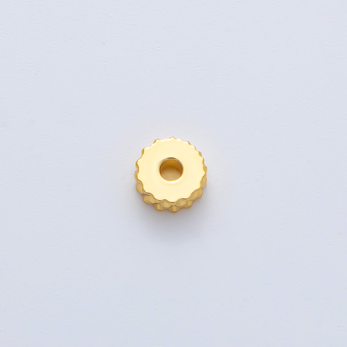 Gold 5mm Pineapple Skin Rondelle Spacer Bead in Gold & Silver 10 pcs | B093 - DLUXCA