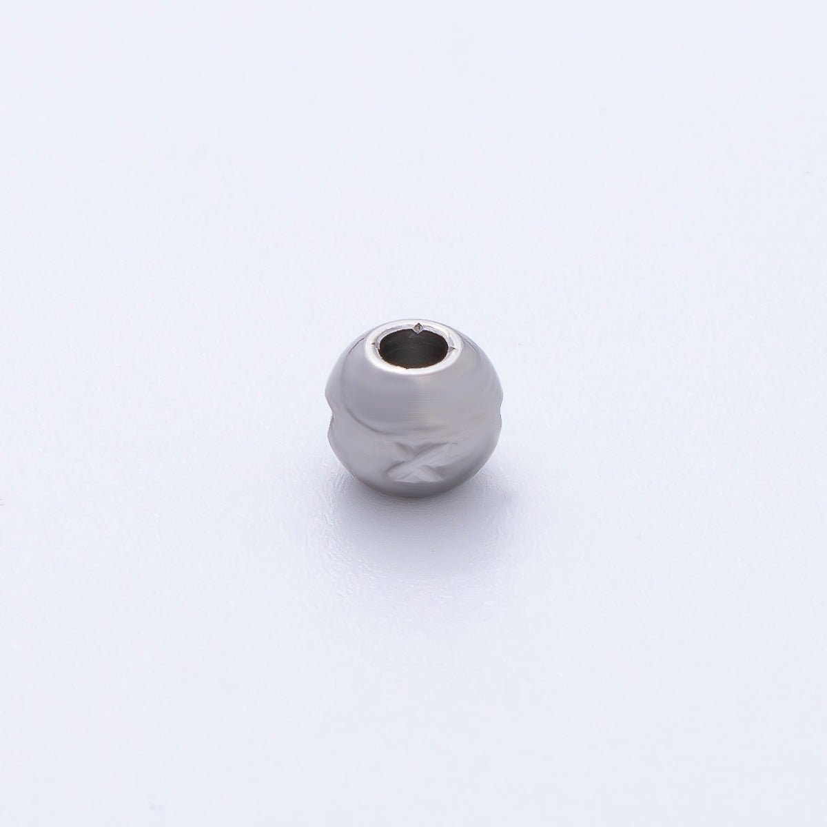 Gold 5mm Tiny Rondelle X Mark Spacer Bead in Gold & Silver 10 pcs | B152 - DLUXCA