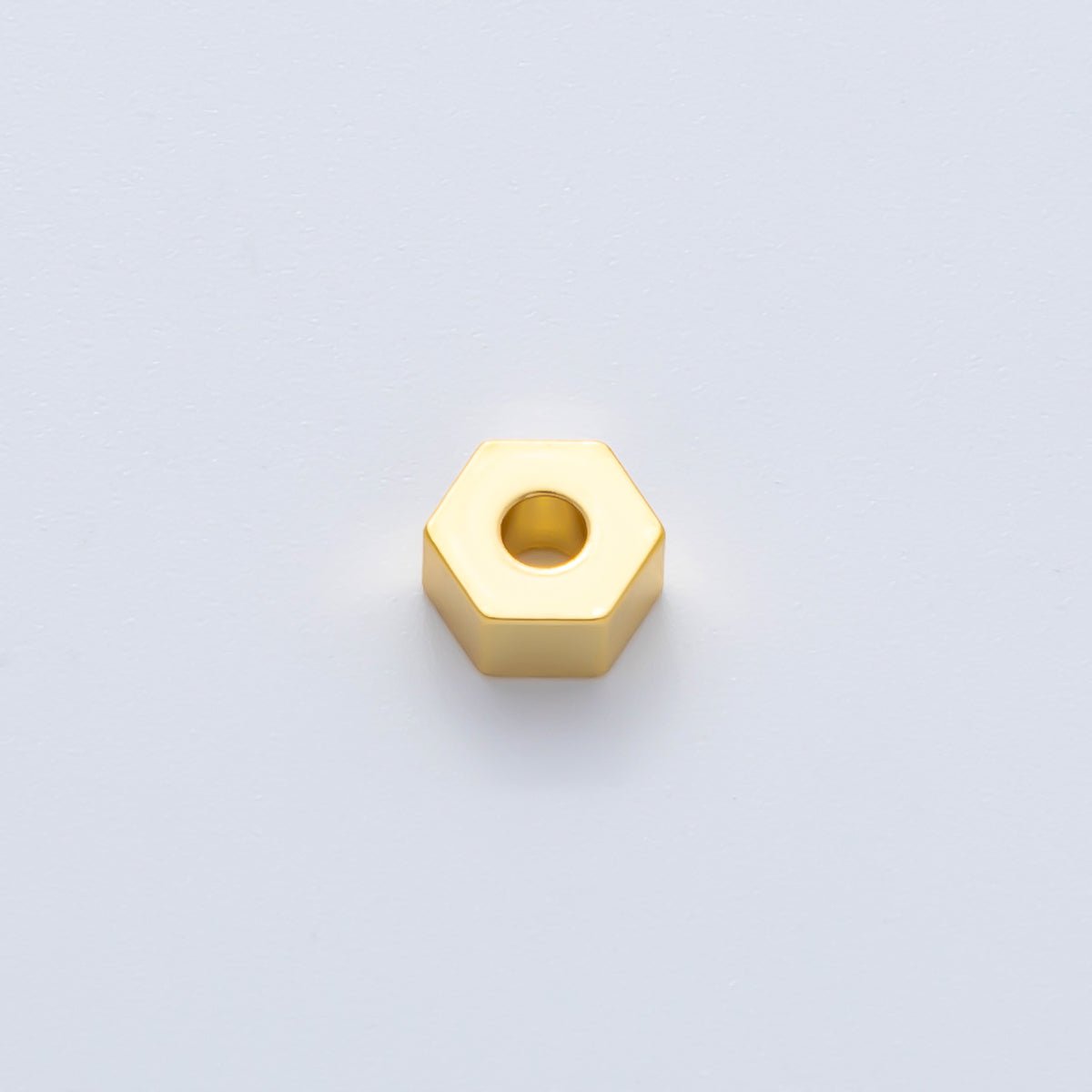 Gold 6mm Tiny Hexagon Spacer Bead in Gold & Silver 10pcs | B113 - DLUXCA