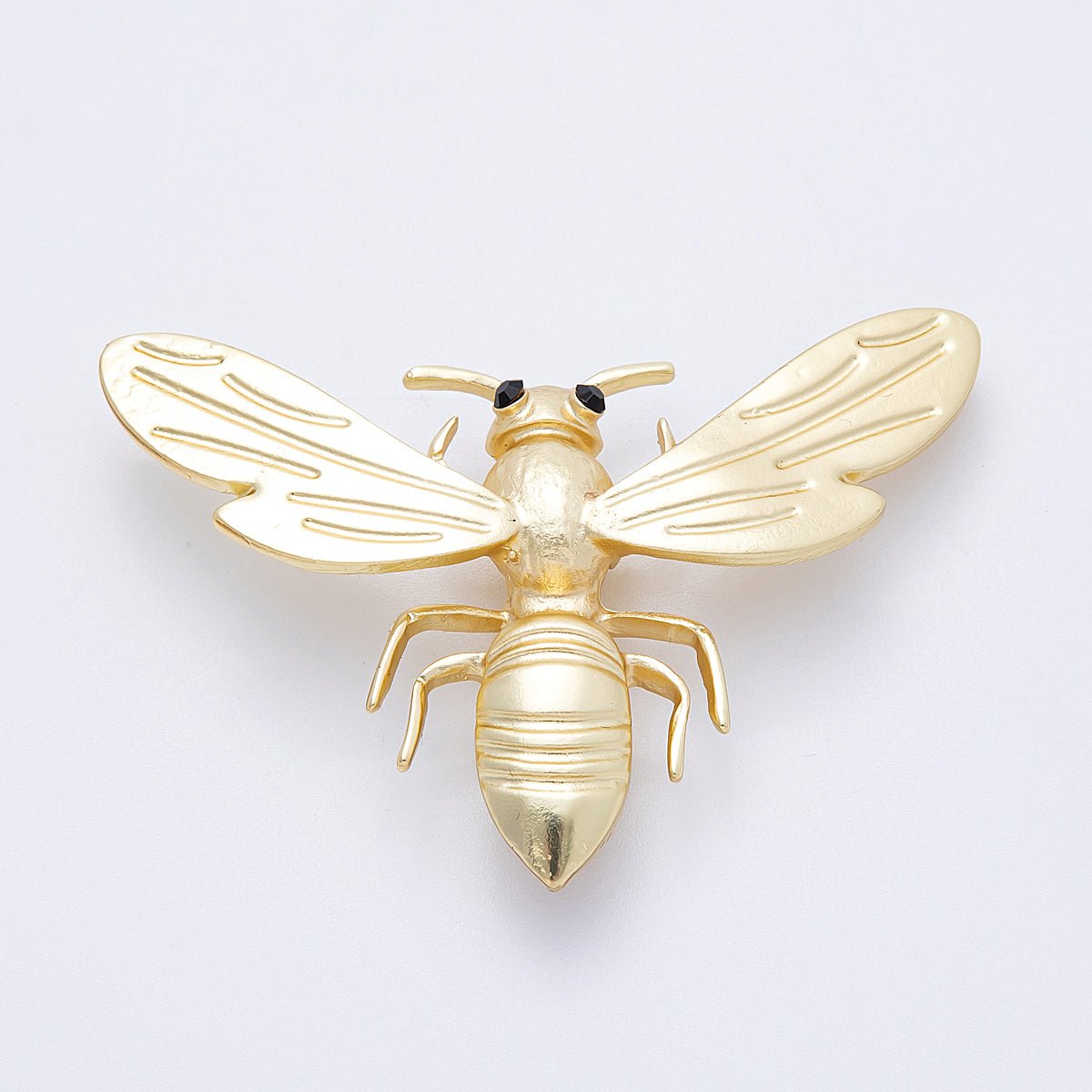 Gold 70mm Minimalist Honey Bumble Bee Insect Animal Pin Brooch | BH - 00101 - DLUXCA