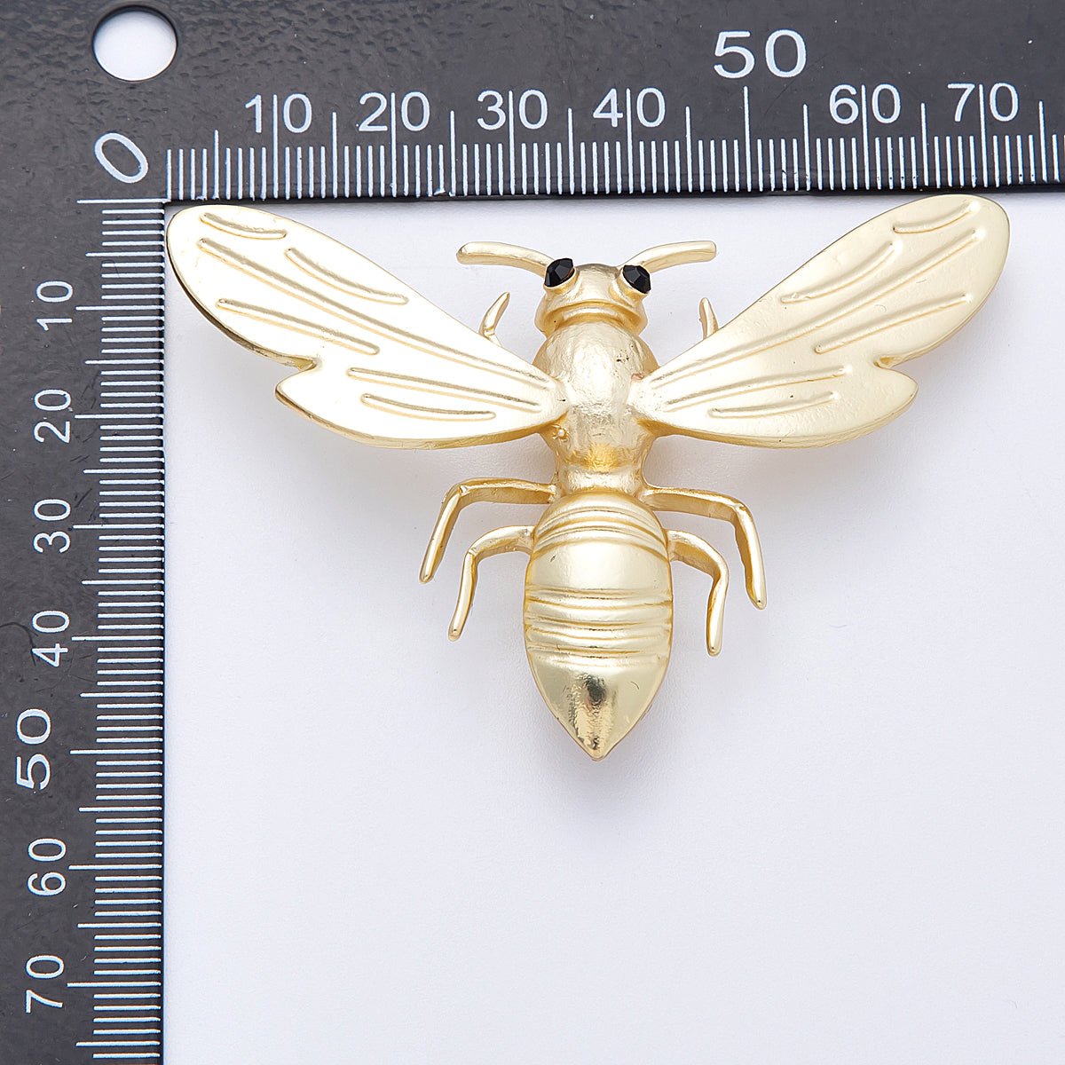 Gold 70mm Minimalist Honey Bumble Bee Insect Animal Pin Brooch | BH - 00101 - DLUXCA