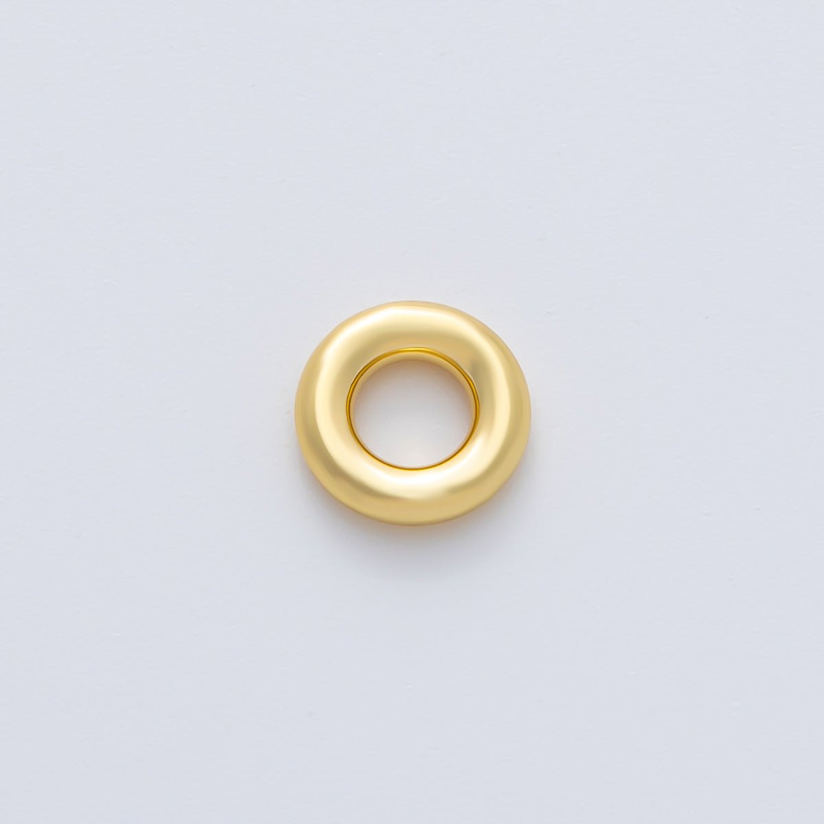 Gold 8mm Open Puffy Circle Spacer Bead in Gold & Silver 10 pcs | B202 - DLUXCA