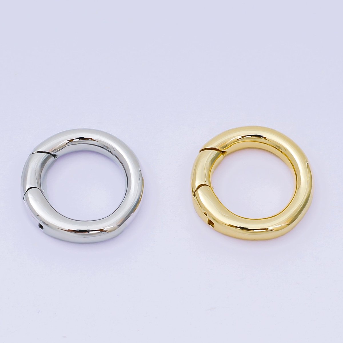 Gold Filled 15mm Perfect Round Push - in Gate Clasp Closure Findings | ZA1294 - DLUXCA