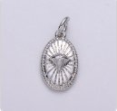 Gold Filled 1pc Sunburst Diamond Oval Pendant | D - 455/456 - DLUXCA