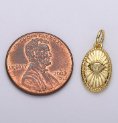 Gold Filled 1pc Sunburst Diamond Oval Pendant | D - 455/456 - DLUXCA