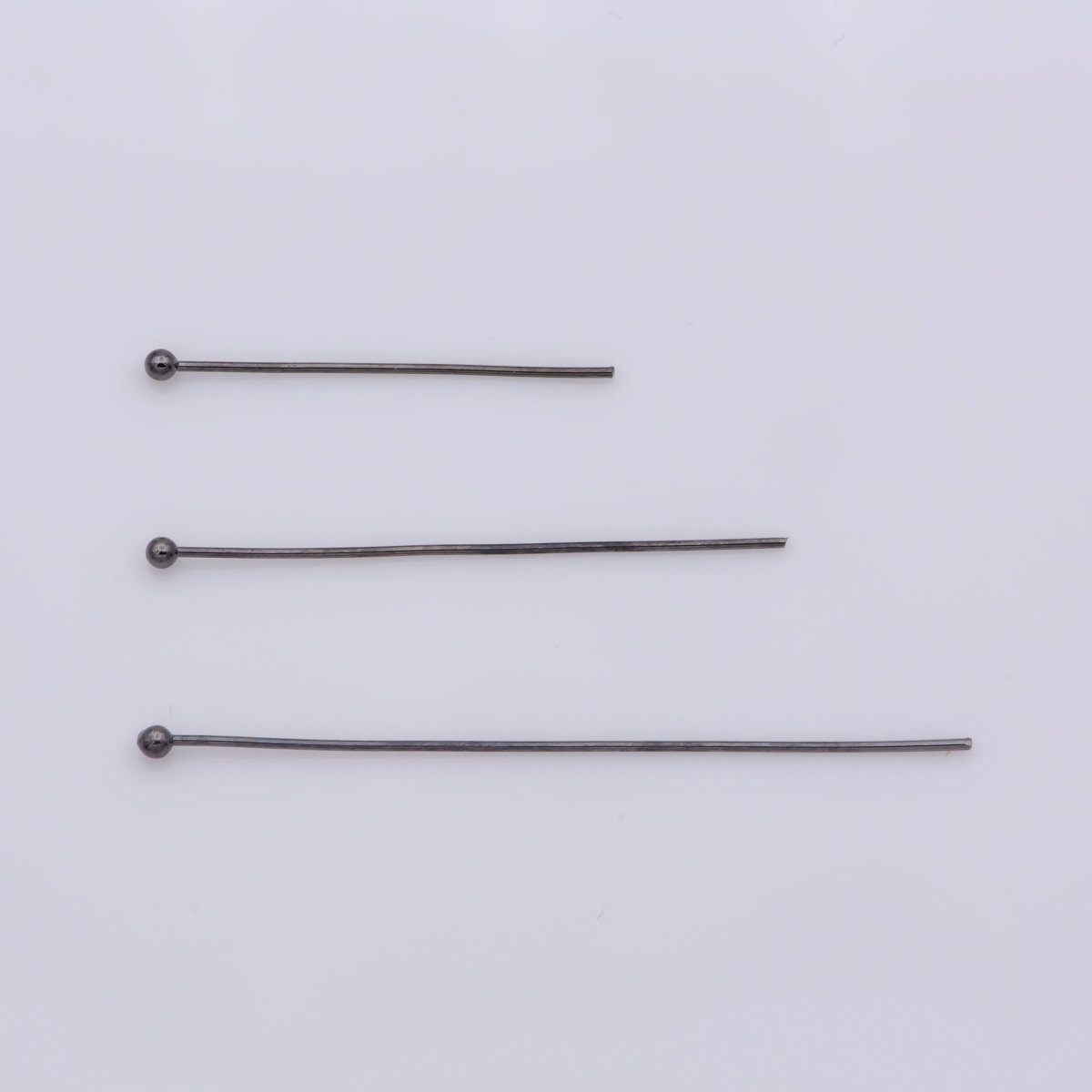 Gold Head Pins Ball Point Headpins, 0.6mm (22 Gauge) by 30mm, 35mm, 40mm | L532 - L535 - DLUXCA