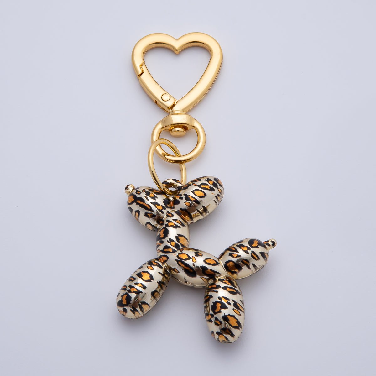 Gold Stainless Steel 100mm Plastic Pinata Party Horse Heart Push Gate Keychain Accessories | WB - 00186 - DLUXCA