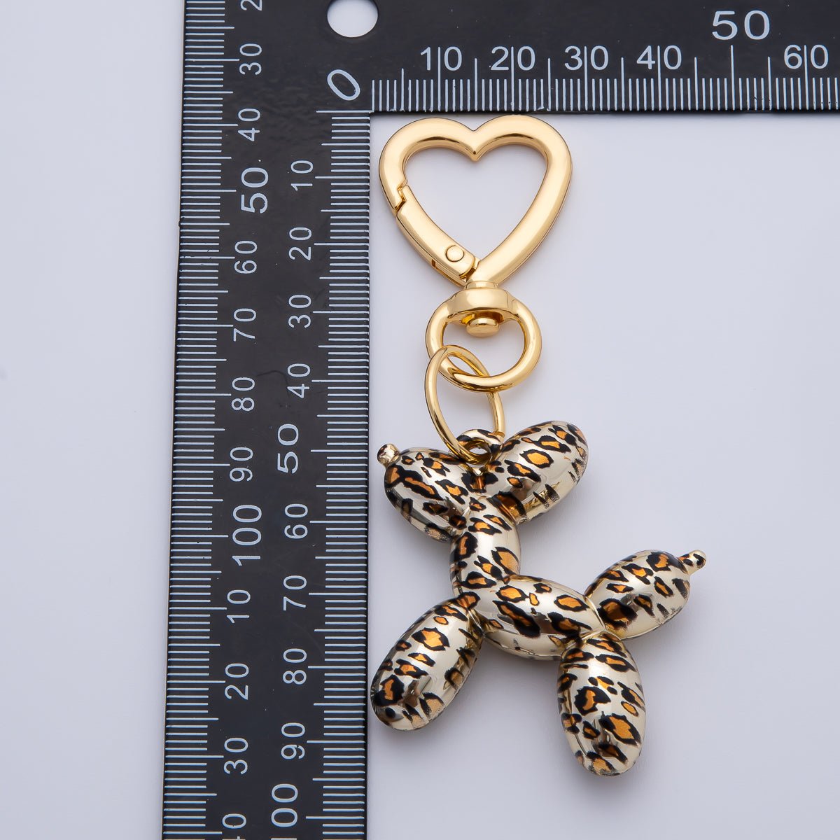 Gold Stainless Steel 100mm Plastic Pinata Party Horse Heart Push Gate Keychain Accessories | WB - 00186 - DLUXCA