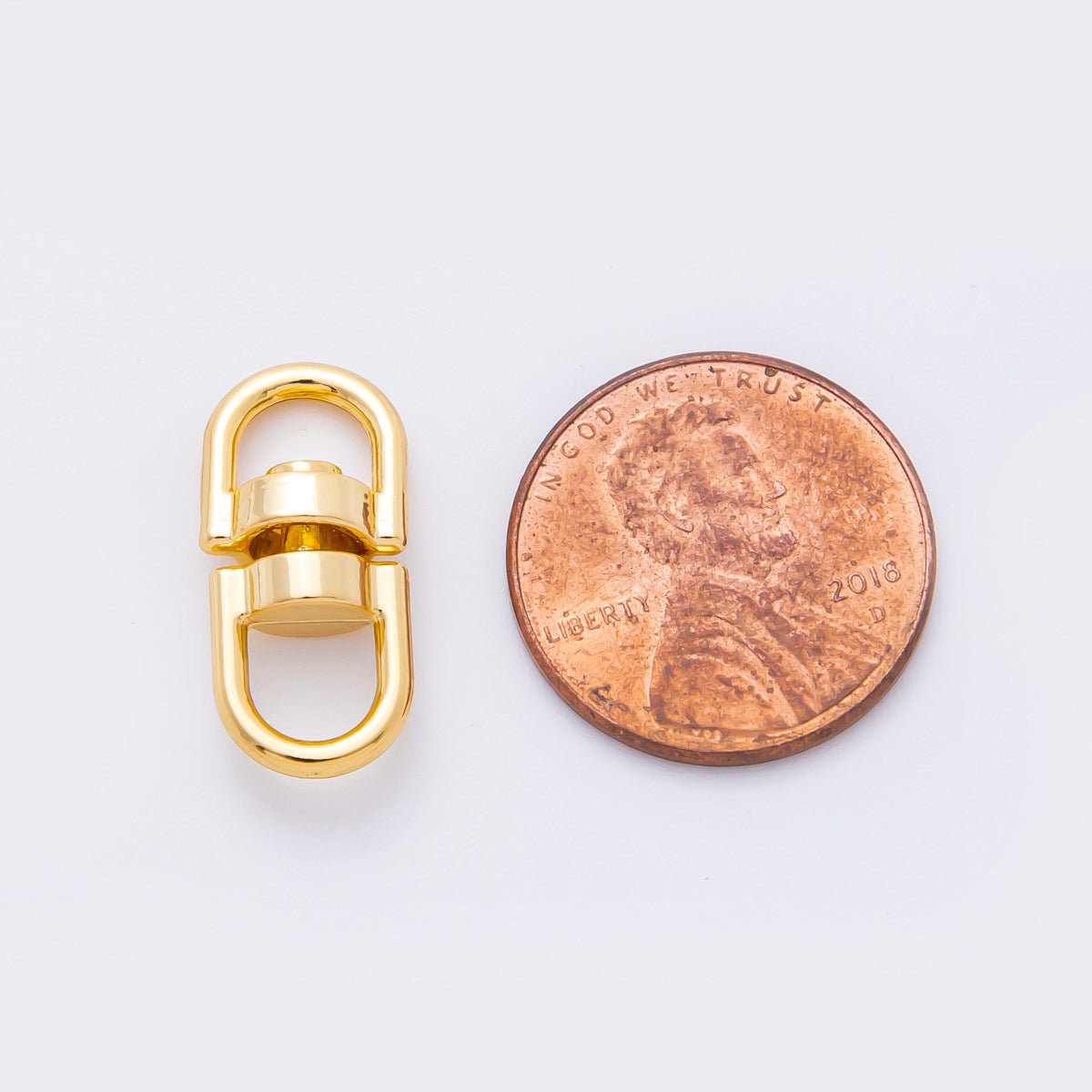 Gold Stainless Steel 20mm Double Swivel Link Clasp Charm Finding | Z - A1257 - DLUXCA