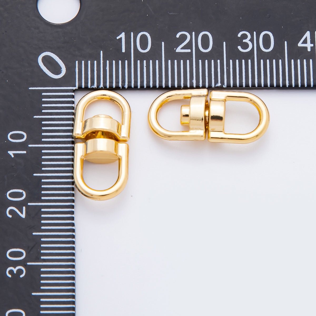 Gold Stainless Steel 20mm Double Swivel Link Clasp Charm Finding | Z - A1257 - DLUXCA