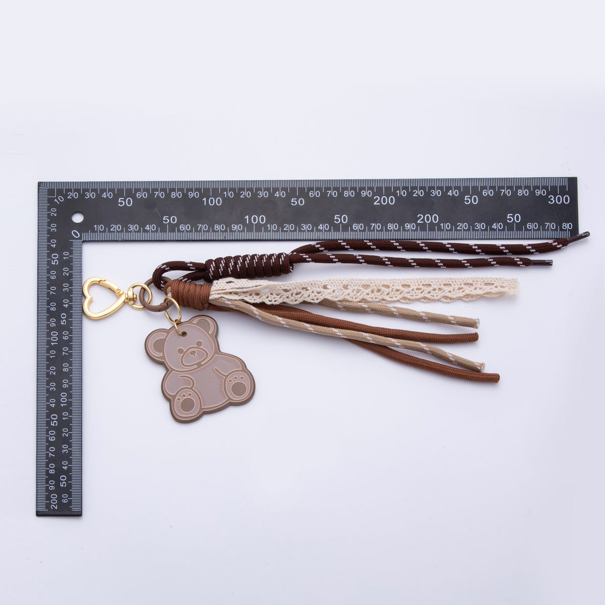 Handmade Brown Bear Cup Coffee Keychain Purse Bag Backpack Charm Accessory WB - 00087 - DLUXCA