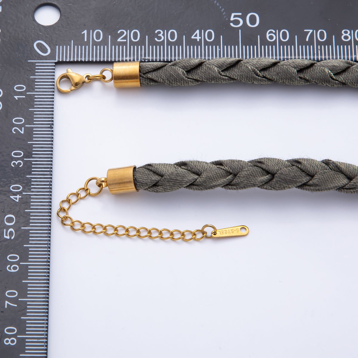 Handmade Fabric Braided Bandana Necklace 17 inch long WA - 880 - DLUXCA